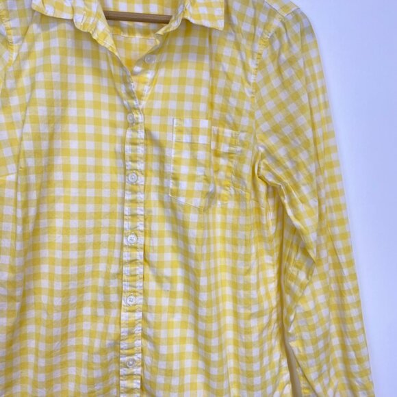 J. Crew Yellow Checkered Button Down Shirt - Picture 4 of 10